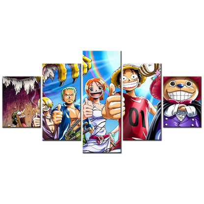 One Piece Canvas Wall Art - OP5132 - Monkey D. Luffy - Roronoa Zoro - Sanji - Straw Hat Crew