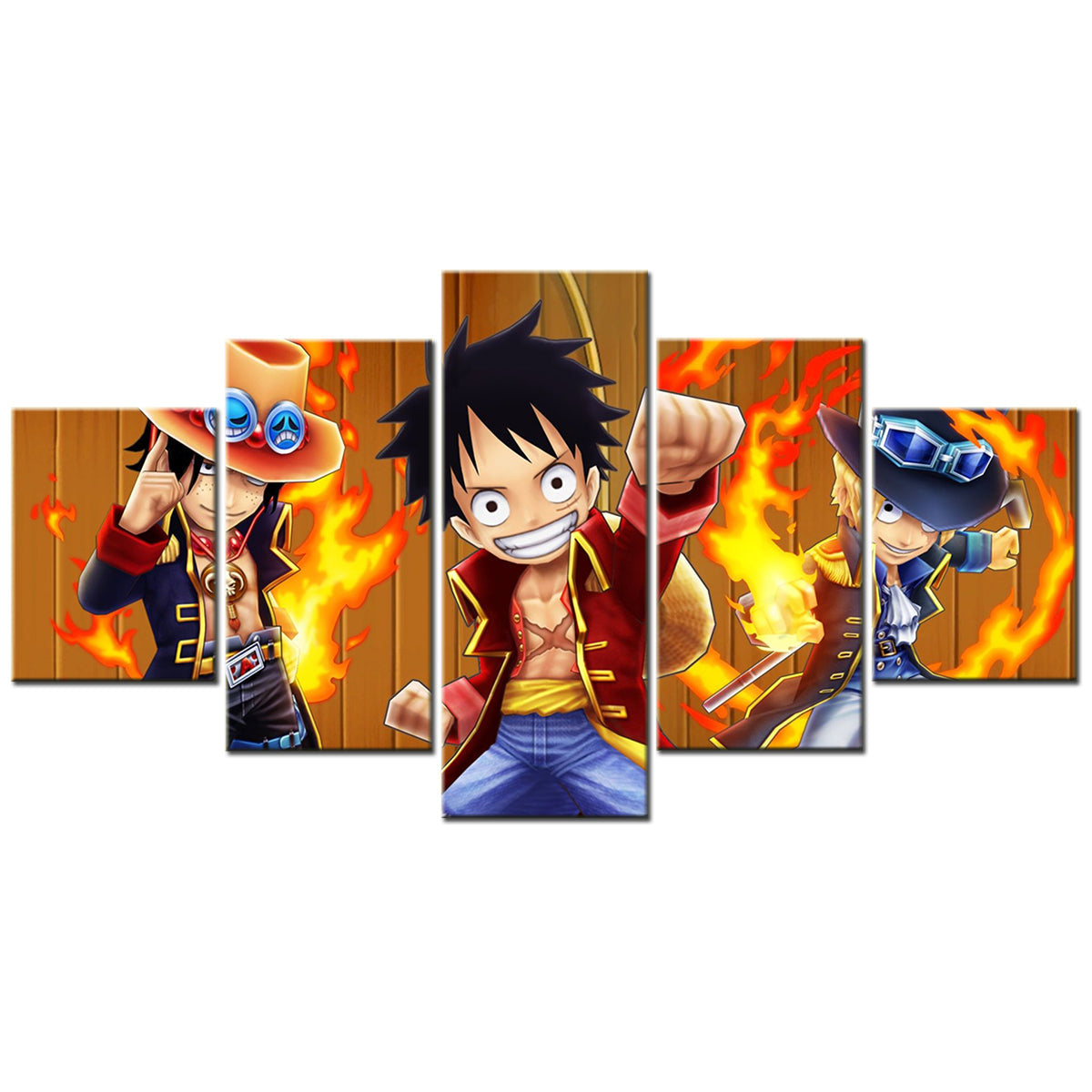 One Piece Canvas Wall Art - OP5139 - Monkey D. Luffy - Sabo - Eustass Kid