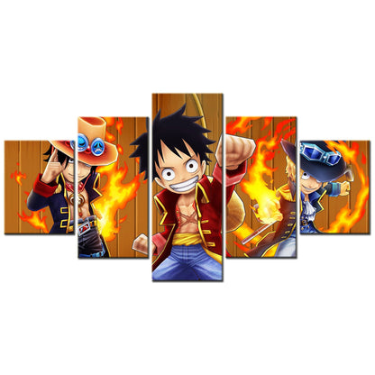 One Piece Canvas Wall Art - OP5139 - Monkey D. Luffy - Sabo - Eustass Kid