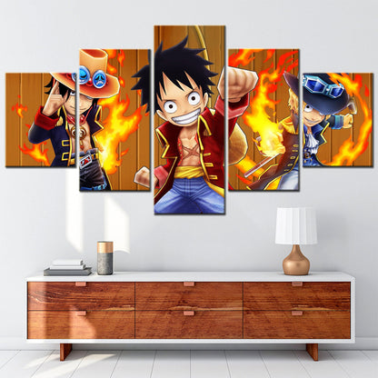 One Piece Canvas Wall Art - OP5139 - Monkey D. Luffy - Sabo - Eustass Kid