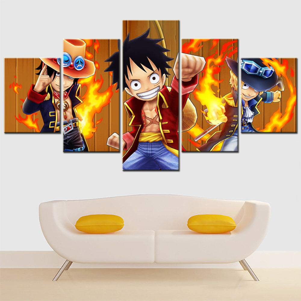 One Piece Canvas Wall Art - OP5139 - Monkey D. Luffy - Sabo - Eustass Kid