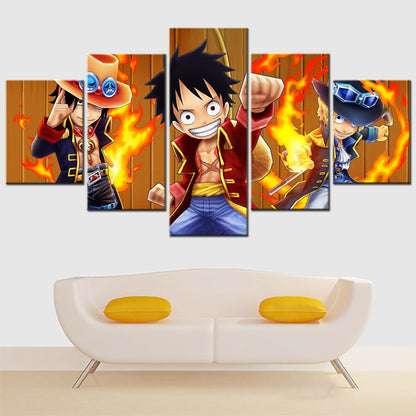 One Piece Canvas Wall Art - OP5139 - Monkey D. Luffy - Sabo - Eustass Kid