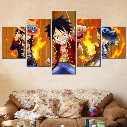 One Piece Canvas Wall Art - OP5139 - Monkey D. Luffy - Sabo - Eustass Kid