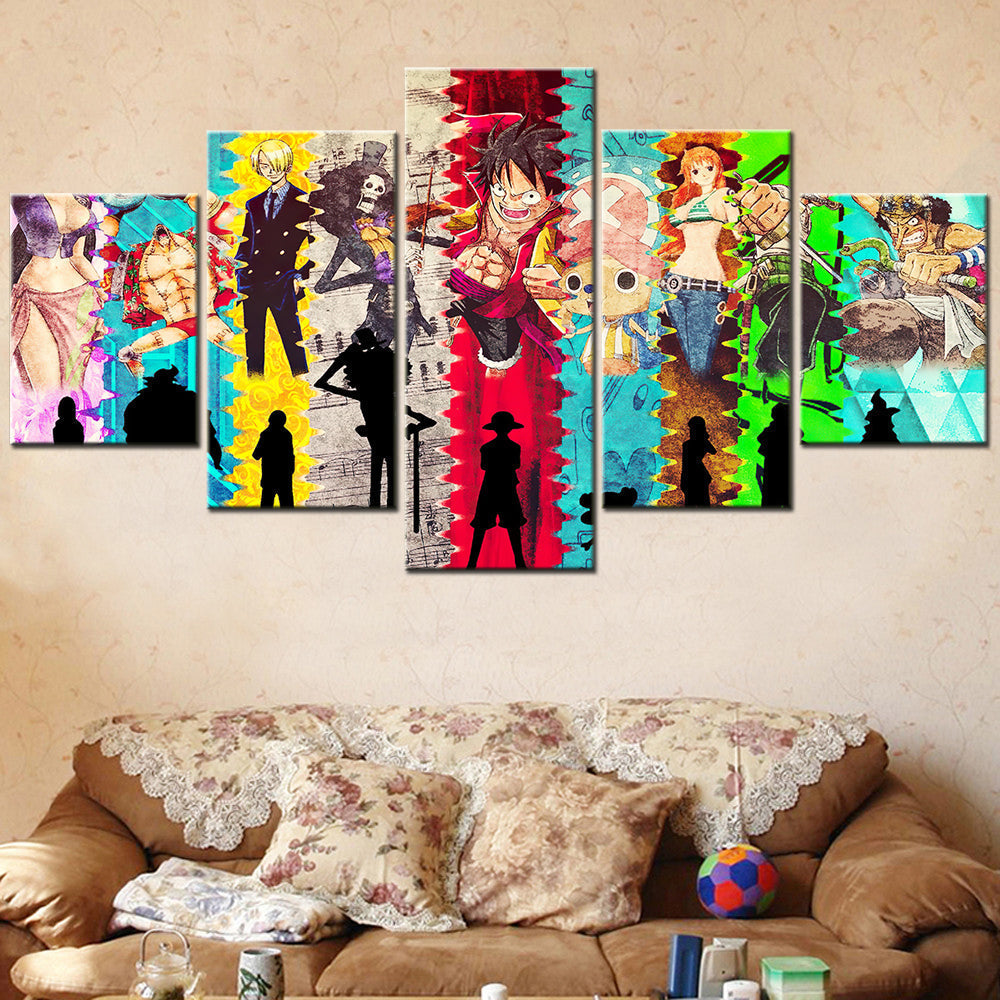 One Piece Canvas Wall Art - OP5140 - Monkey D. Luffy - Roronoa Zoro - Sanji - Straw Hat Crew