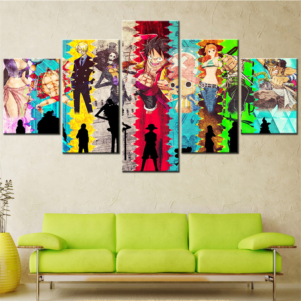 One Piece Canvas Wall Art - OP5140 - Monkey D. Luffy - Roronoa Zoro - Sanji - Straw Hat Crew