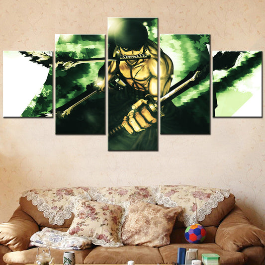 One Piece Canvas Wall Art - OP5174 - Roronoa Zoro Three Sword Style