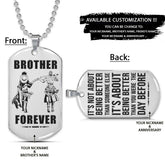 One Piece Dog Tag - Brother Forever - It's About Being Better Than You Were The Day Before - Monkey D. Luffy - Roronoa Zoro - One Piece Necklace - Engrave Dog Tag