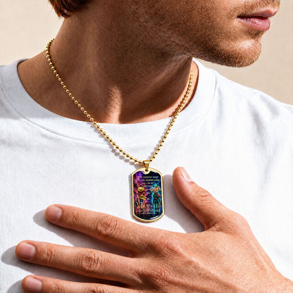 One Piece Dog Tag Necklace - OPDL005 - Monkey D. Luffy - Roronoa Zoro - Call On Me Brother - Military Ball Chain