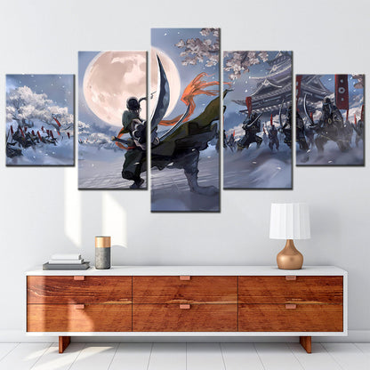 One Piece - 5 Pieces Wall Art - Roronoa Zoro - Printed Wall Pictures Home Decor - One Piece Poster - One Piece Canvas