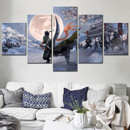 One Piece - 5 Pieces Wall Art - Roronoa Zoro - Printed Wall Pictures Home Decor - One Piece Poster - One Piece Canvas