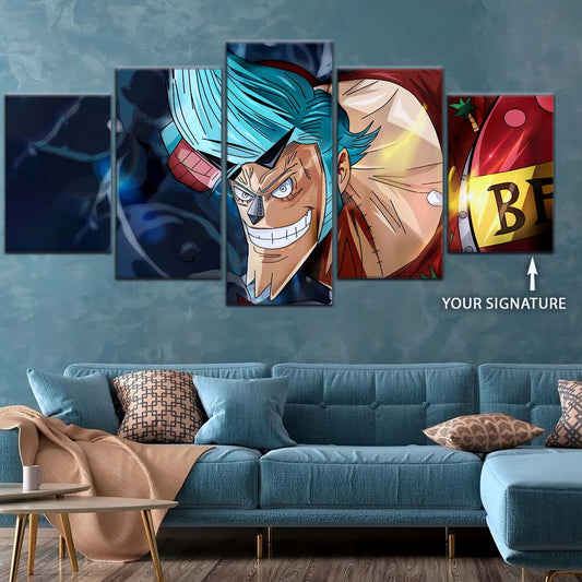 One Piece Wall Art - OP5002 - Blue Hair Franky - One Piece Poster - One Piece Canvas