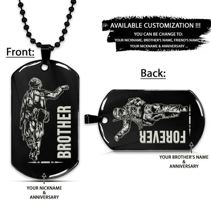 Soldier Dog Tag - Brother Forever - Army - Navy - Marines - Air Force - Soldier Necklace - Engrave Dog Tag