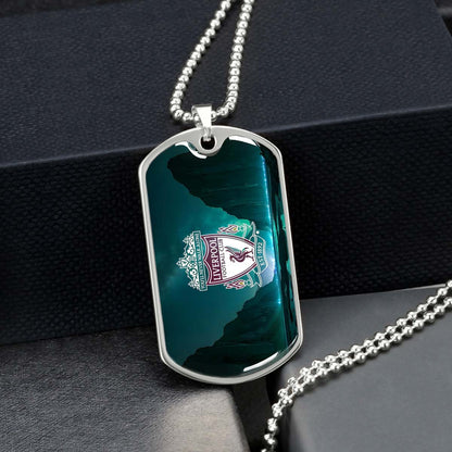 Soccer Dog Tag Necklace - SCD006 - You Never Walk Alone - Liverpool FC - Football Club - Military Ball Chain