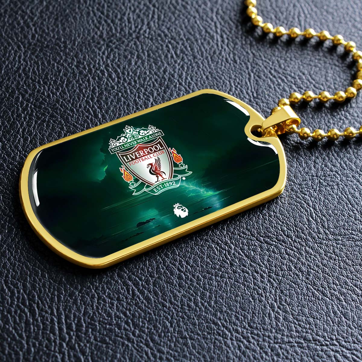 Soccer Dog Tag Necklace - SCD008 - You Never Walk Alone - Liverpool FC - Football Club - Military Ball Chain