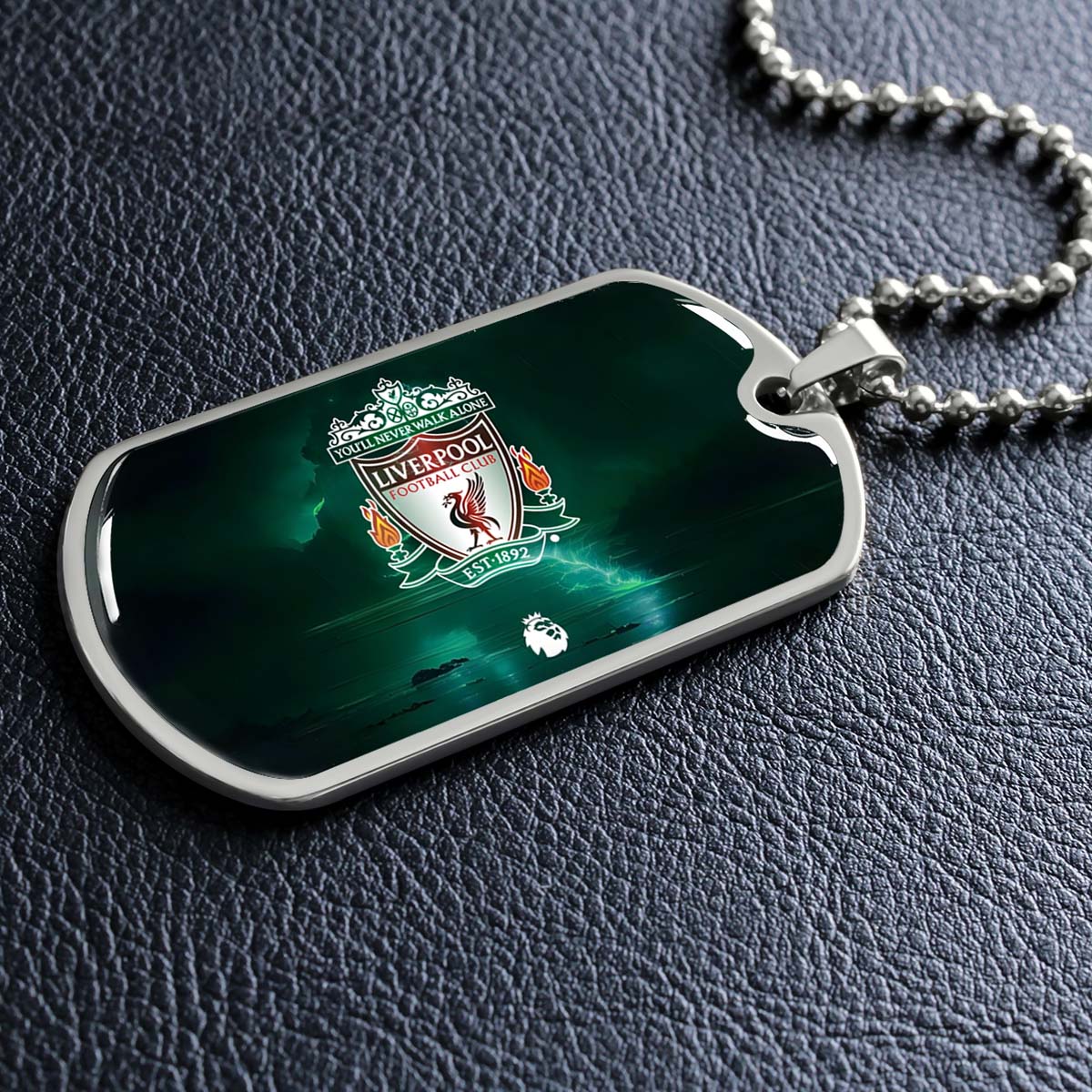 Soccer Dog Tag Necklace - SCD008 - You Never Walk Alone - Liverpool FC - Football Club - Military Ball Chain