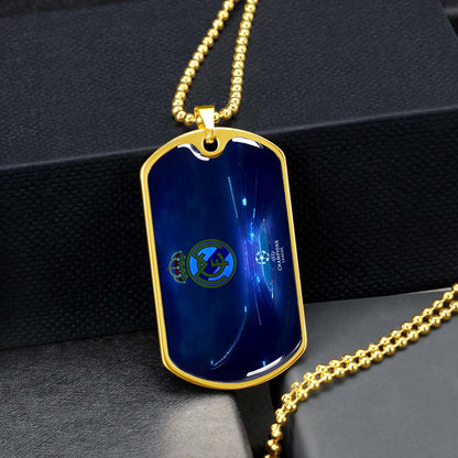Soccer Dog Tag Necklace - SCD029 - FC Real Madrid - UEFA Champions League - Military Ball Chain