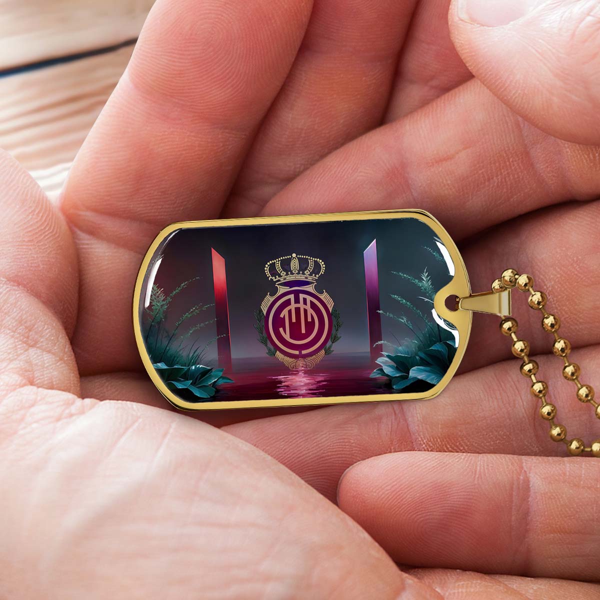 Soccer Dog Tag Necklace - SCD031 - RCD Mallorca - Military Ball Chain