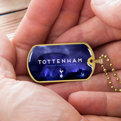 Soccer Dog Tag Necklace - SCD034 - Tottenham Hotspur F.C - Military Ball Chain