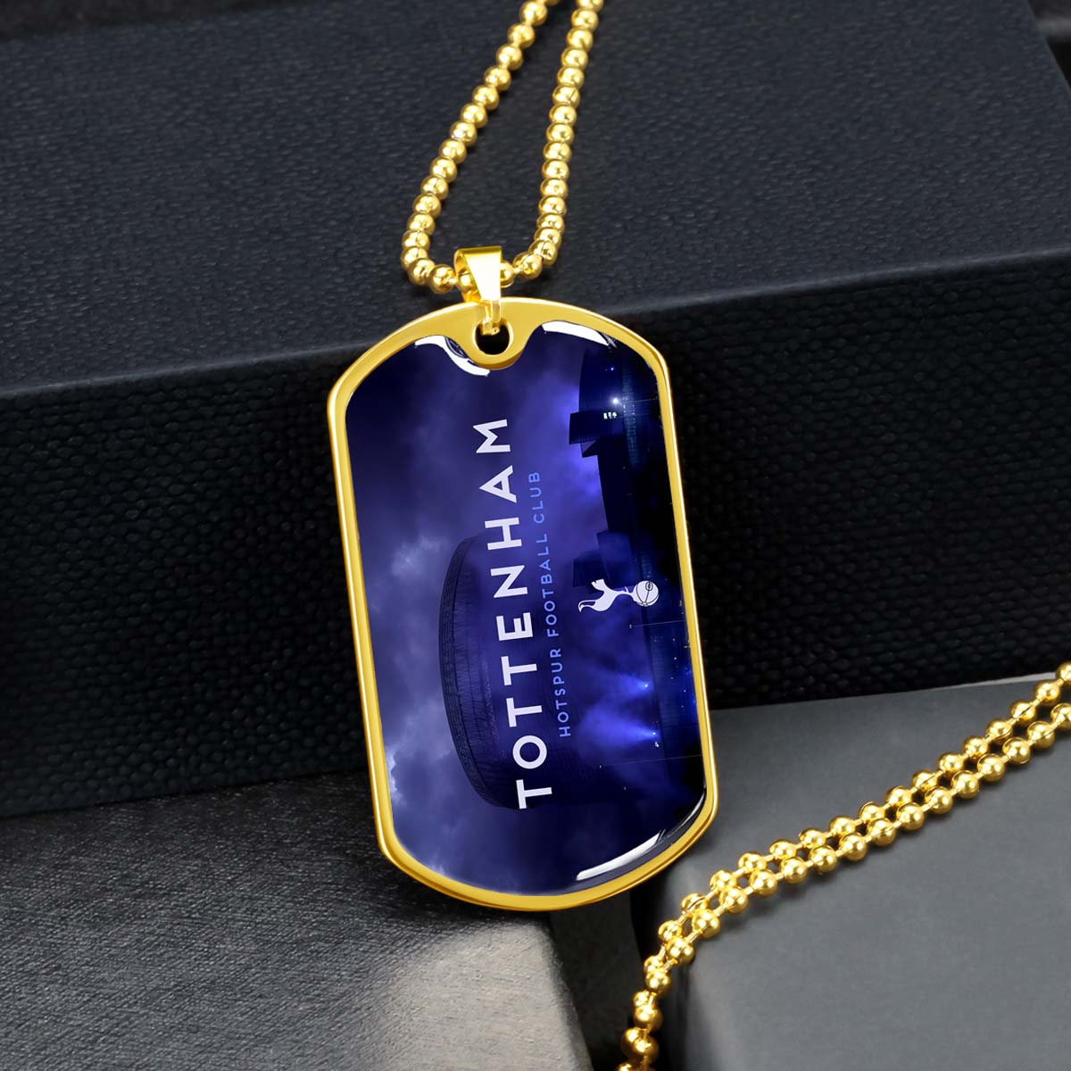 Soccer Dog Tag Necklace - SCD034 - Tottenham Hotspur F.C - Military Ball Chain