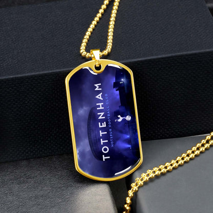 Soccer Dog Tag Necklace - SCD034 - Tottenham Hotspur F.C - Military Ball Chain