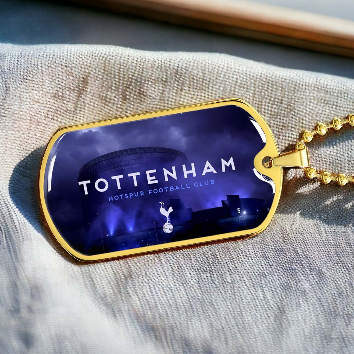 Soccer Dog Tag Necklace - SCD034 - Tottenham Hotspur F.C - Military Ball Chain