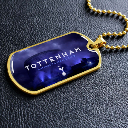 Soccer Dog Tag Necklace - SCD034 - Tottenham Hotspur F.C - Military Ball Chain