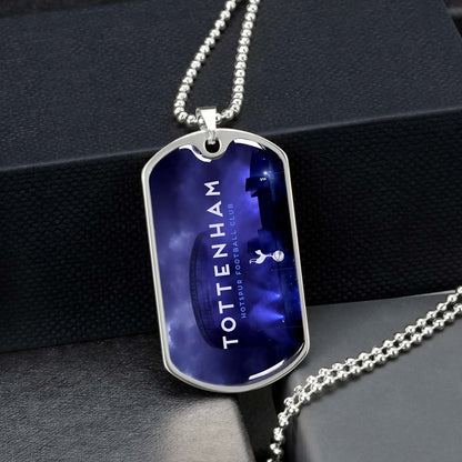 Soccer Dog Tag Necklace - SCD034 - Tottenham Hotspur F.C - Military Ball Chain