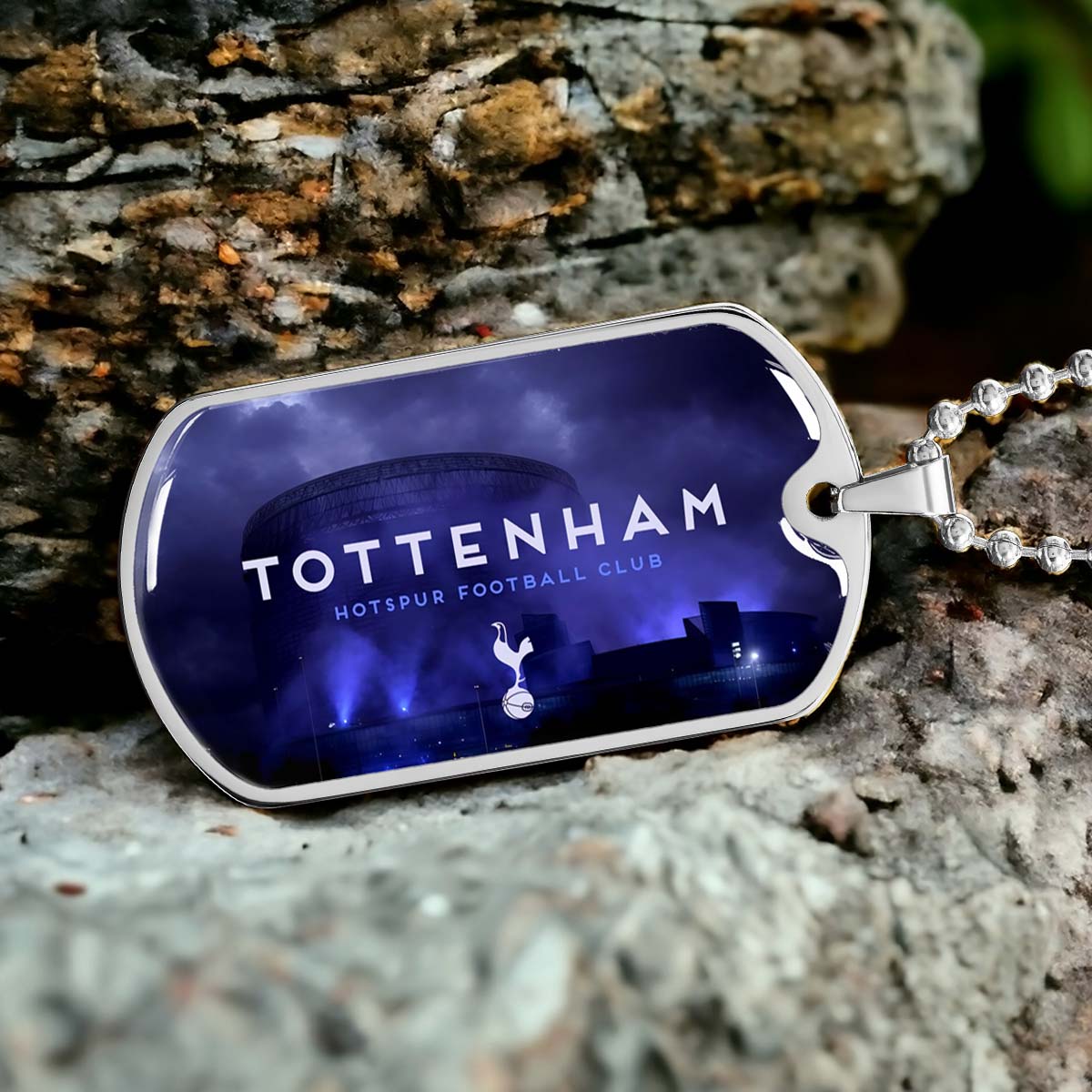 Soccer Dog Tag Necklace - SCD034 - Tottenham Hotspur F.C - Military Ball Chain