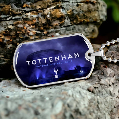 Soccer Dog Tag Necklace - SCD034 - Tottenham Hotspur F.C - Military Ball Chain