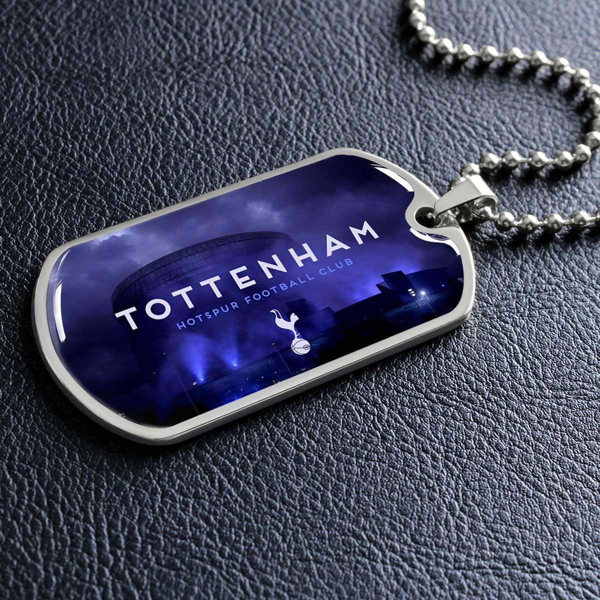 Soccer Dog Tag Necklace - SCD034 - Tottenham Hotspur F.C - Military Ball Chain