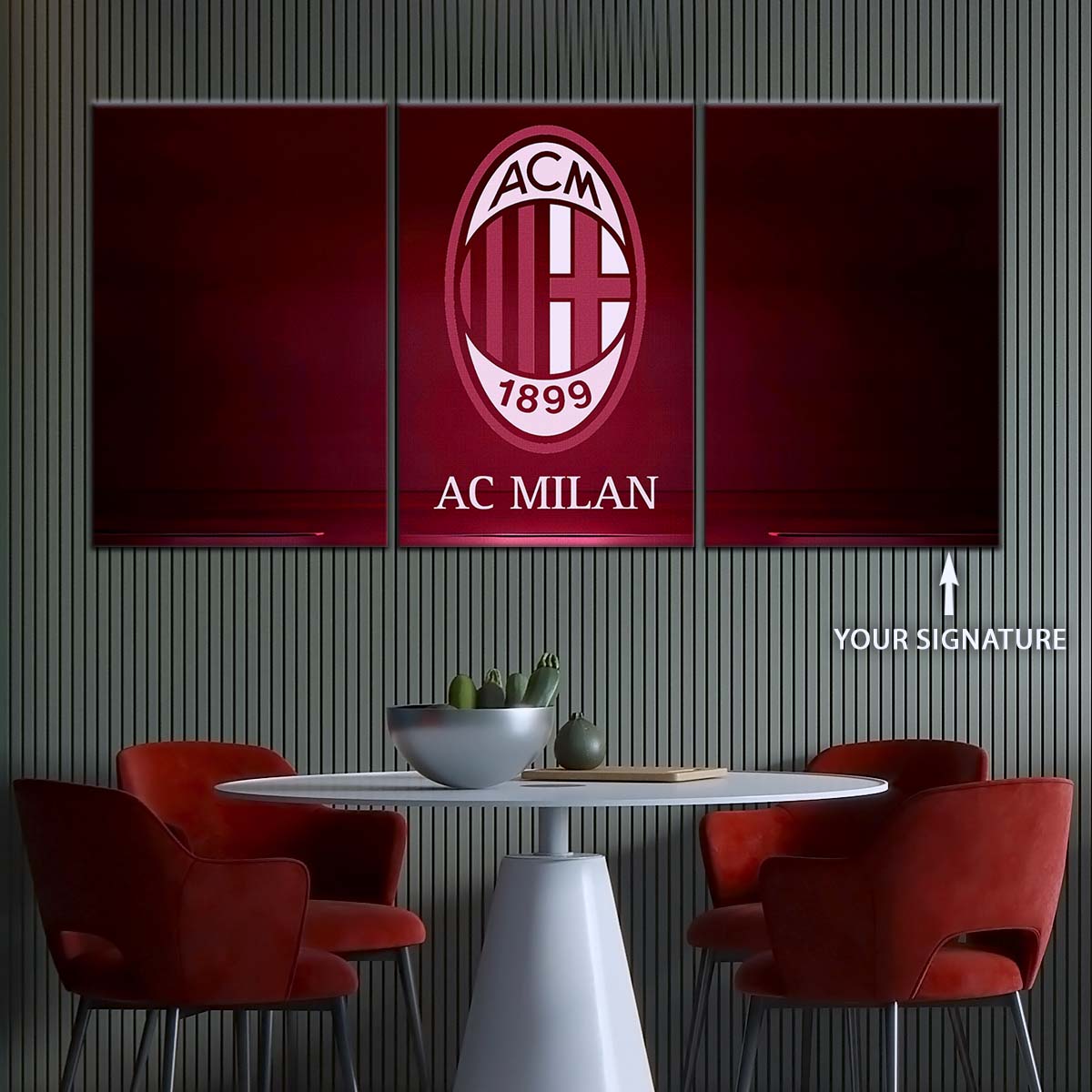 Soccer Wall Art - FB5029 - AC Milan - Soccer Poster - Soccer Canvas