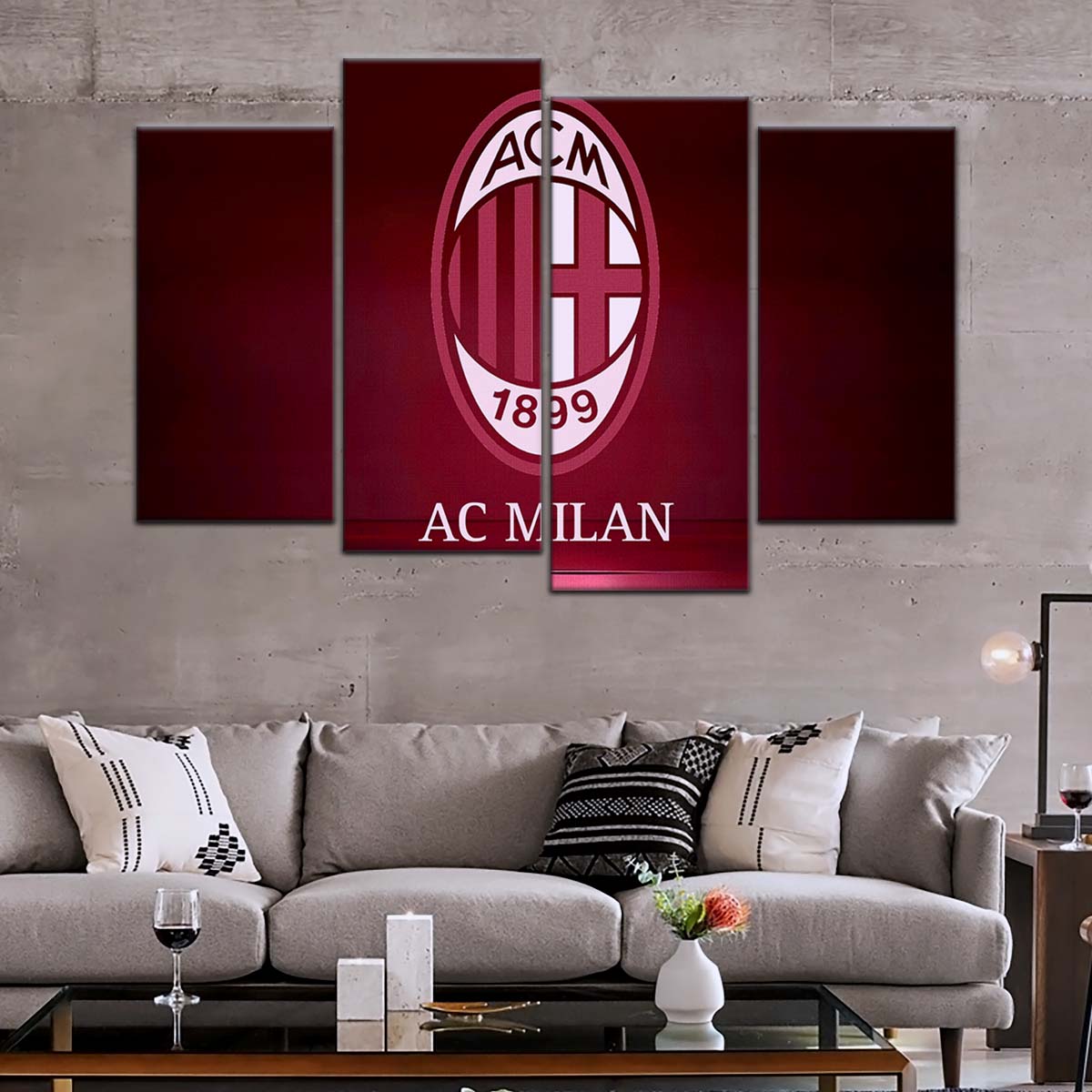 Soccer Wall Art - FB5029 - AC Milan - Soccer Poster - Soccer Canvas