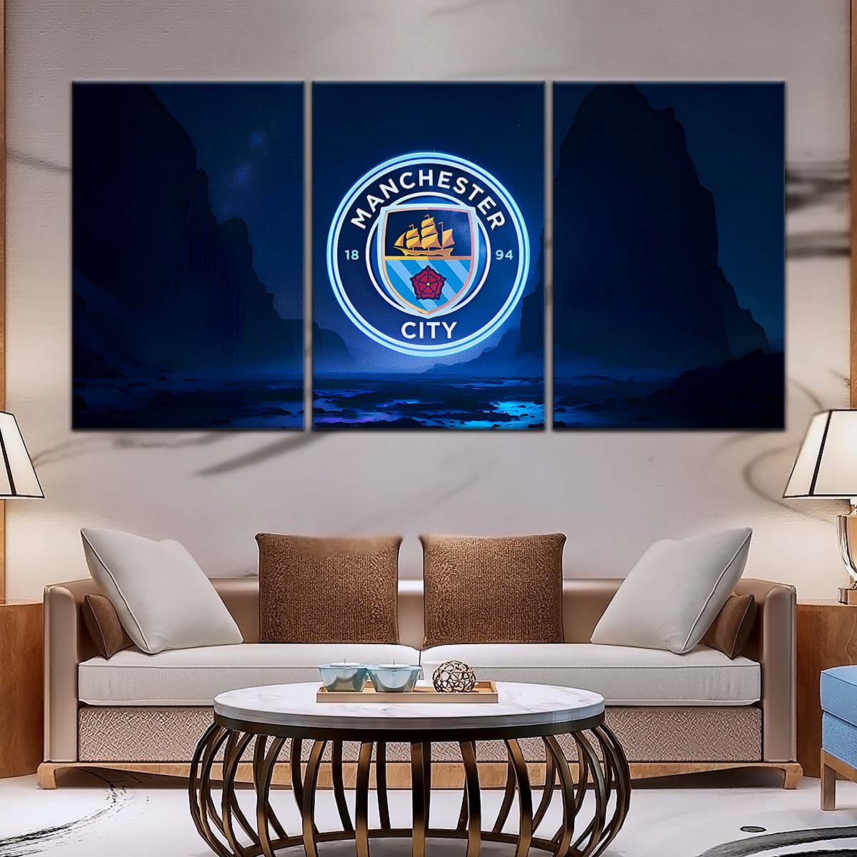 Soccer Wall Art - FB5047 - Manchester City - Soccer Poster - Soccer Canvas