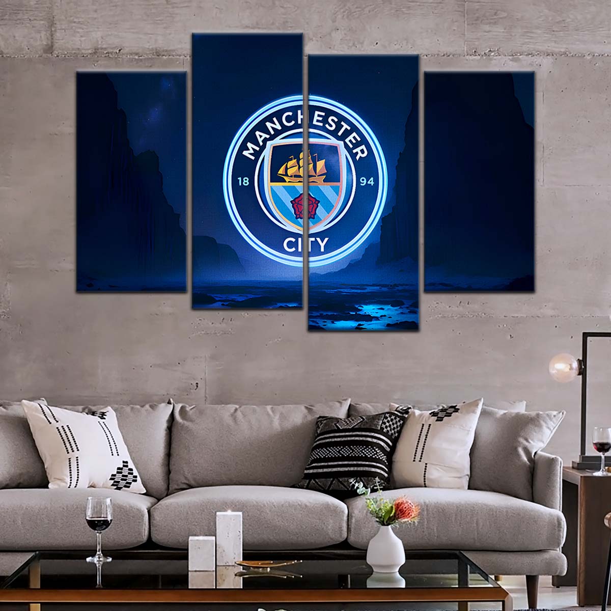 Soccer Wall Art - FB5047 - Manchester City - Soccer Poster - Soccer Canvas