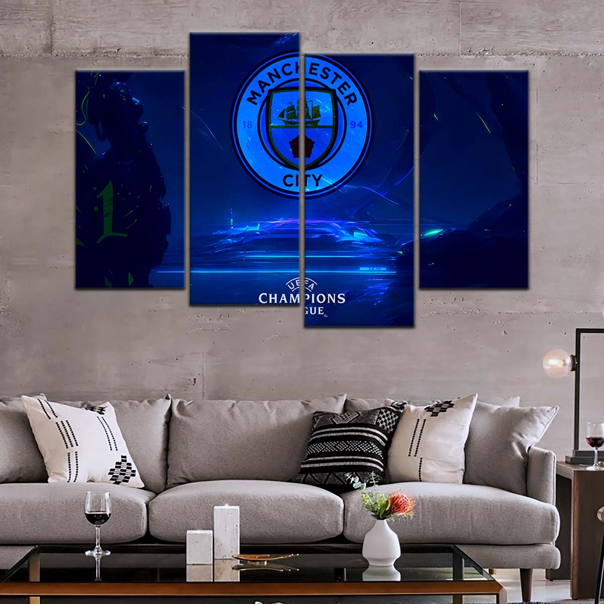 Soccer Wall Art - FB5048 - Manchester City FC - Soccer Poster - Soccer Canvas