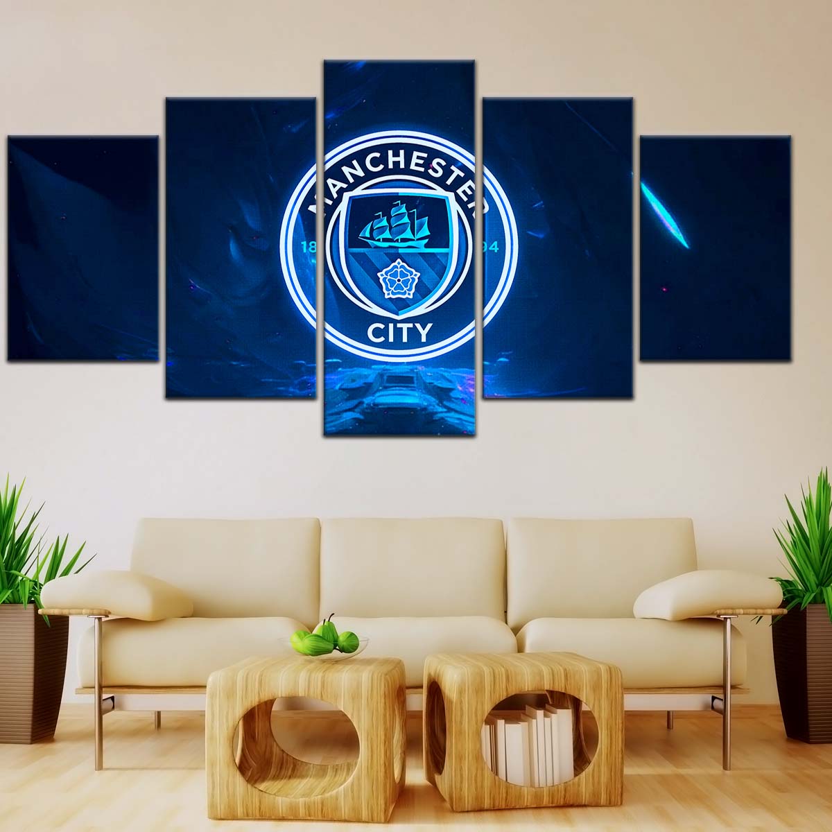 Soccer Wall Art - FB5050 - Ocean Manchester City FC - Soccer Poster - Soccer Canvas