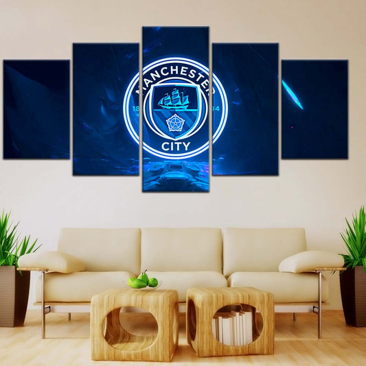 Soccer Wall Art - FB5050 - Ocean Manchester City FC - Soccer Poster - Soccer Canvas