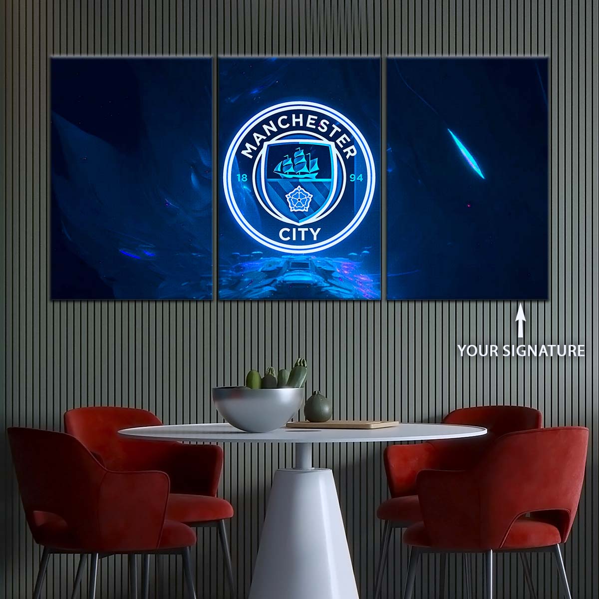 Soccer Wall Art - FB5050 - Ocean Manchester City FC - Soccer Poster - Soccer Canvas