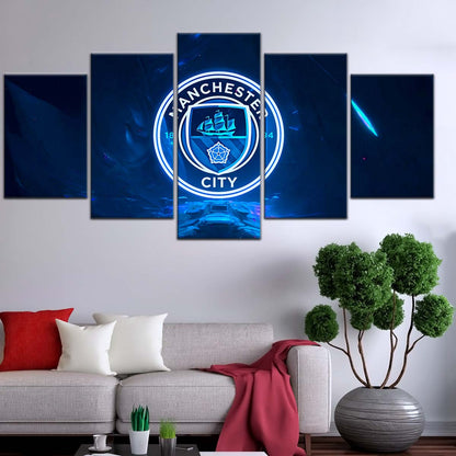Soccer Wall Art - FB5050 - Ocean Manchester City FC - Soccer Poster - Soccer Canvas
