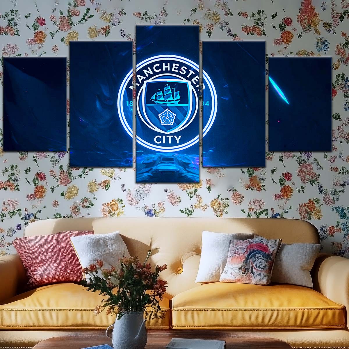 Soccer Wall Art - FB5050 - Ocean Manchester City FC - Soccer Poster - Soccer Canvas