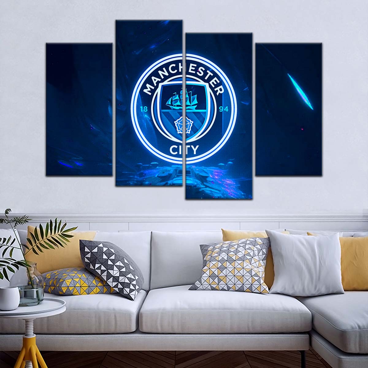Soccer Wall Art - FB5050 - Ocean Manchester City FC - Soccer Poster - Soccer Canvas