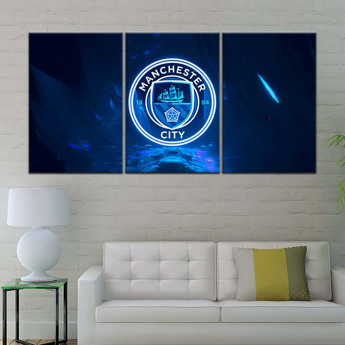 Soccer Wall Art - FB5050 - Ocean Manchester City FC - Soccer Poster - Soccer Canvas