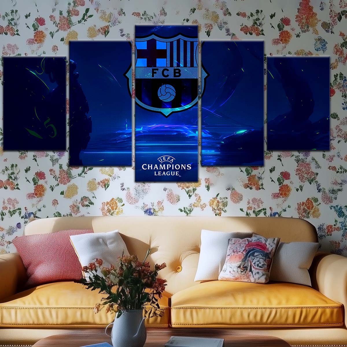 Soccer Wall Art - FB5057 - Champions League FC Barcelona - Soccer Poster - Soccer Canvas