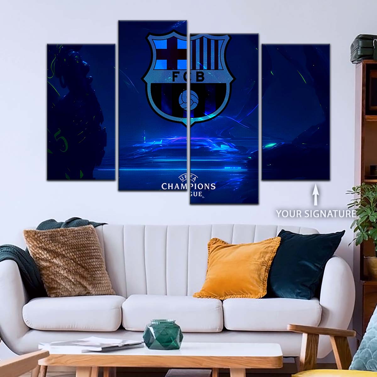 Soccer Wall Art - FB5057 - Champions League FC Barcelona - Soccer Poster - Soccer Canvas