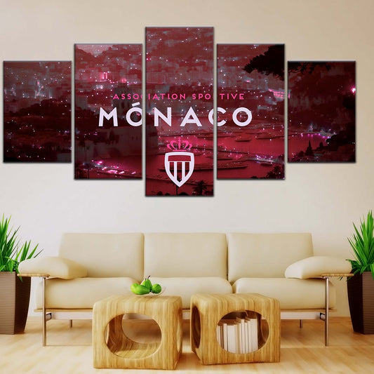 Soccer Wall Art - FB5065 - AS Monaco FC - Soccer Poster - Soccer Canvas