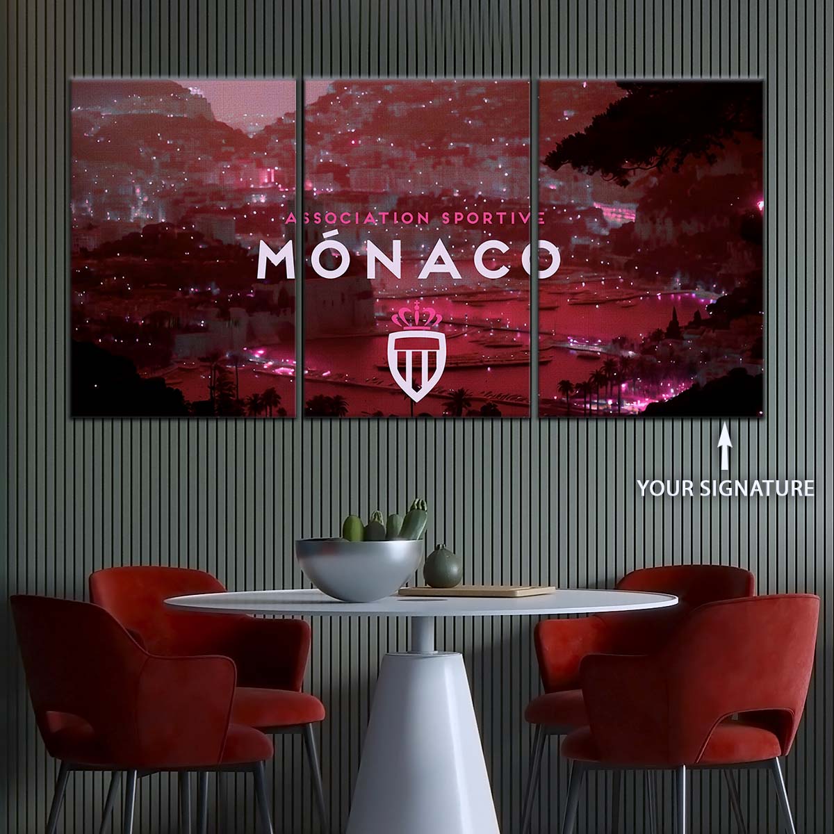 Soccer Wall Art - FB5065 - AS Monaco FC - Soccer Poster - Soccer Canvas