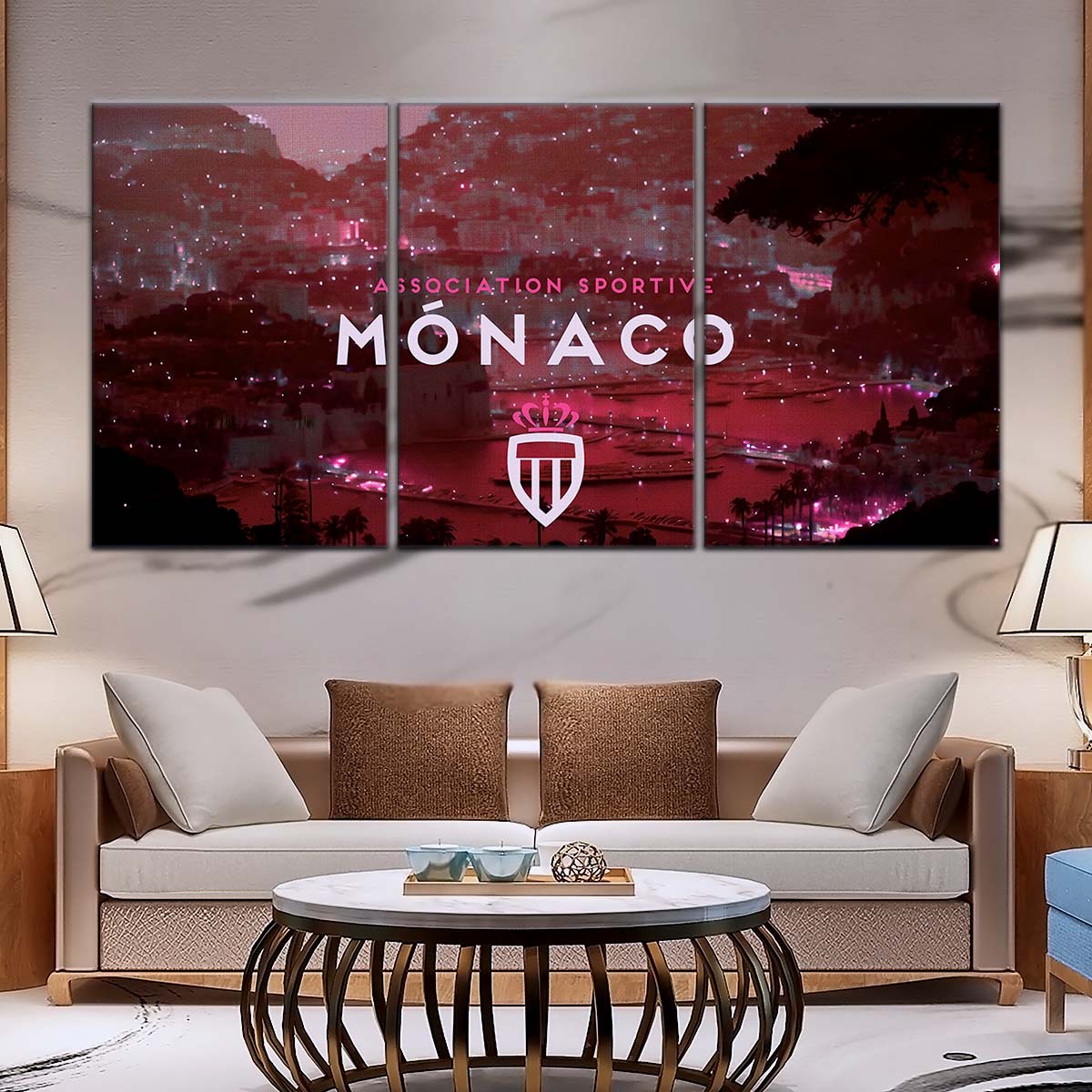 Soccer Wall Art - FB5065 - AS Monaco FC - Soccer Poster - Soccer Canvas