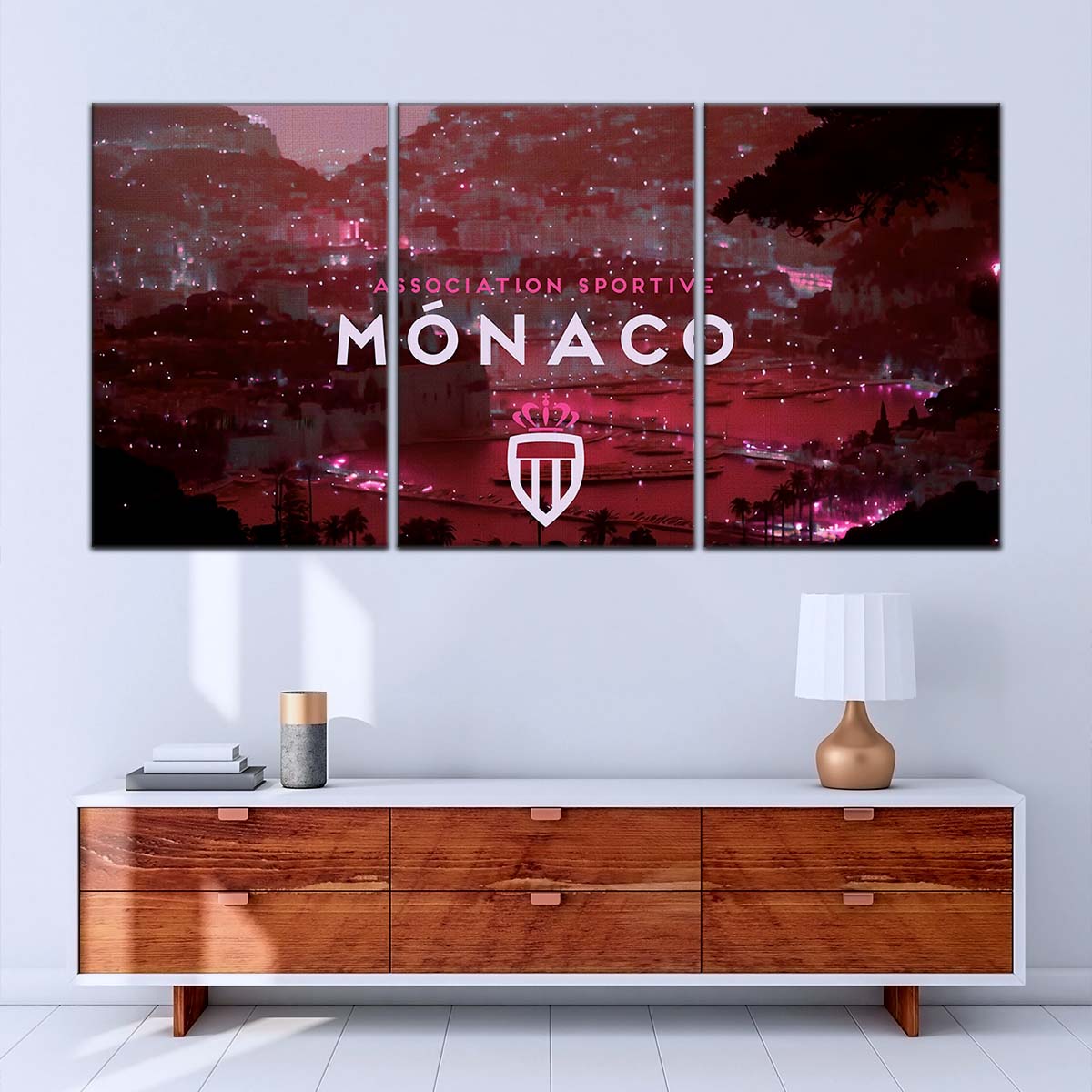 Soccer Wall Art - FB5065 - AS Monaco FC - Soccer Poster - Soccer Canvas