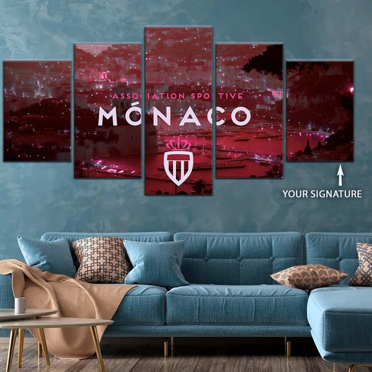 Soccer Wall Art - FB5065 - AS Monaco FC - Soccer Poster - Soccer Canvas