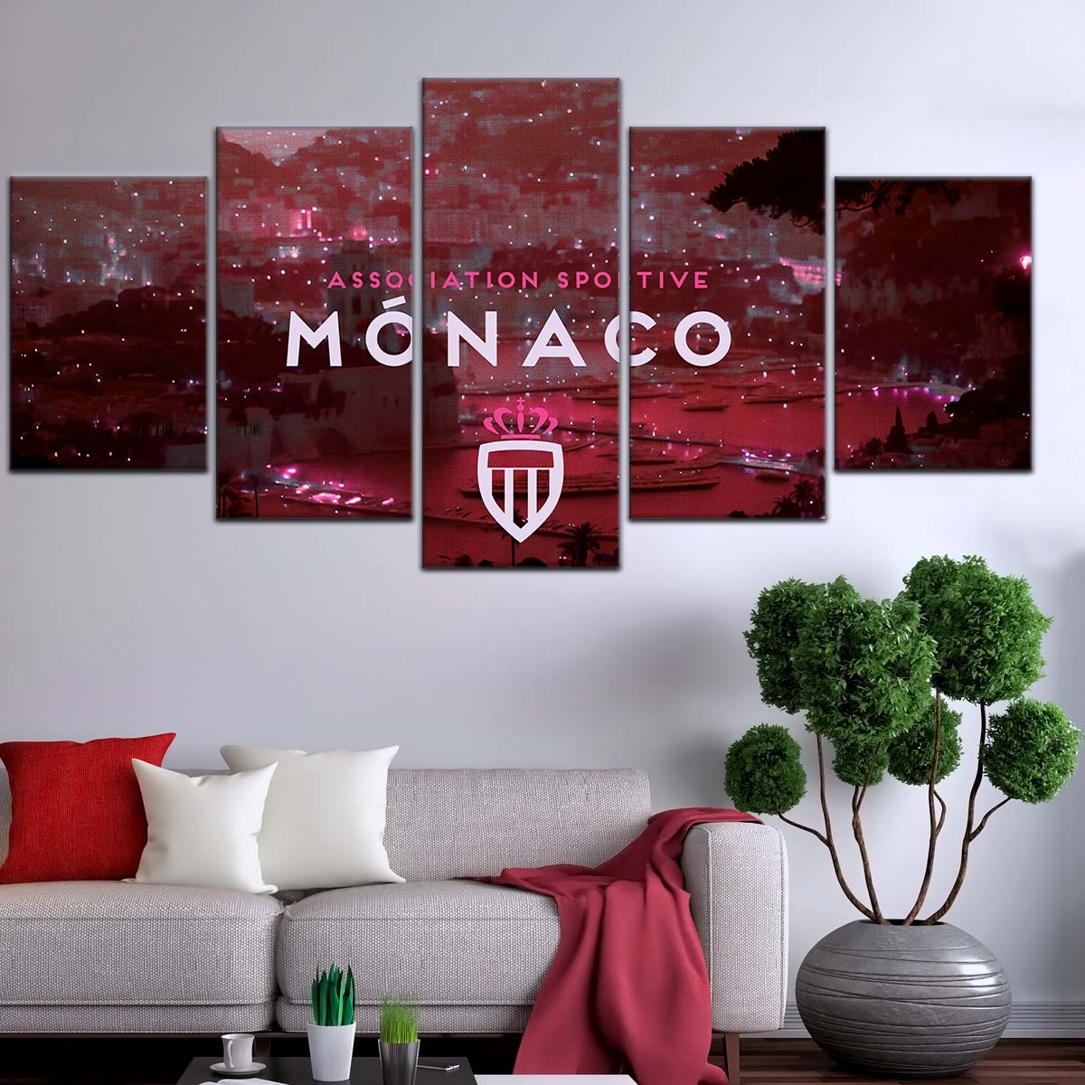 Soccer Wall Art - FB5065 - AS Monaco FC - Soccer Poster - Soccer Canvas